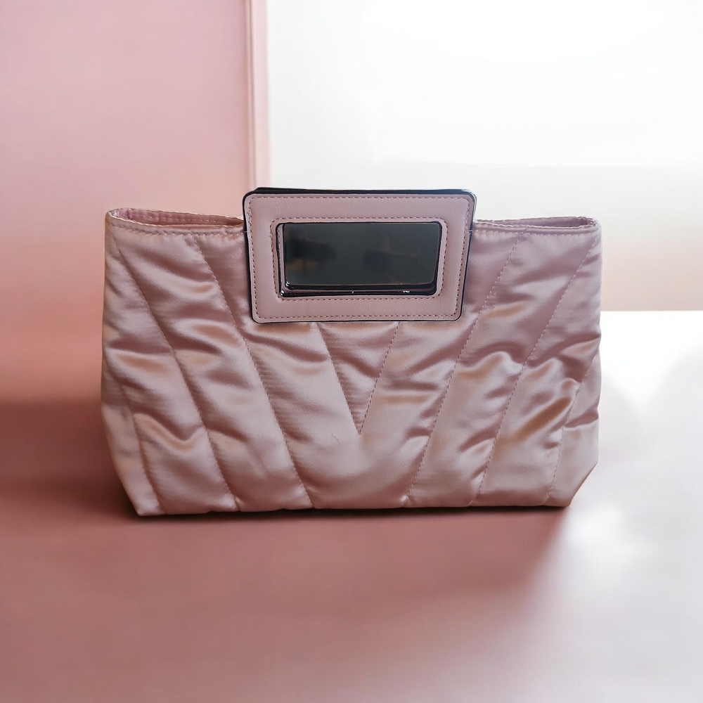Victoria's Secret Elegant Blush Pink Quilted Clutch Bag - Picture 5 of 10